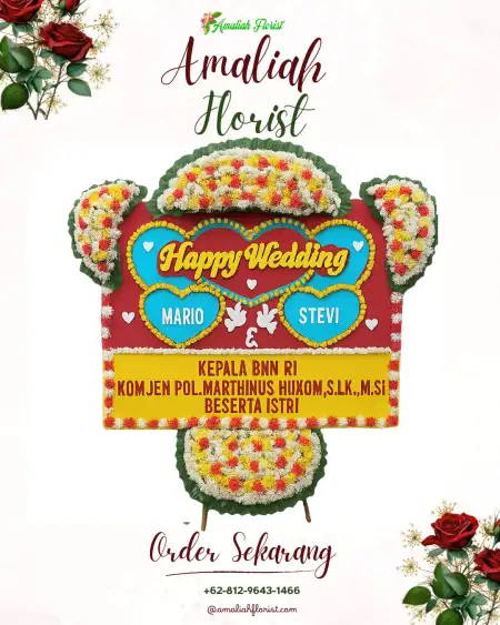 Papan Bunga Pernikahan Sudagaran